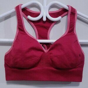 Lululemon Go Steady Bra 2 XXS Woman's Red Pink Lined Top Racerback Sports